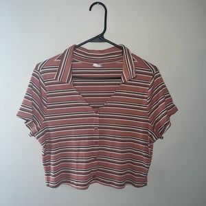 Pink & Brown Striped Set